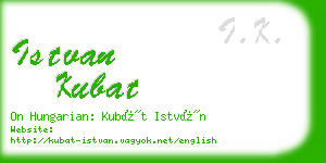 istvan kubat business card
